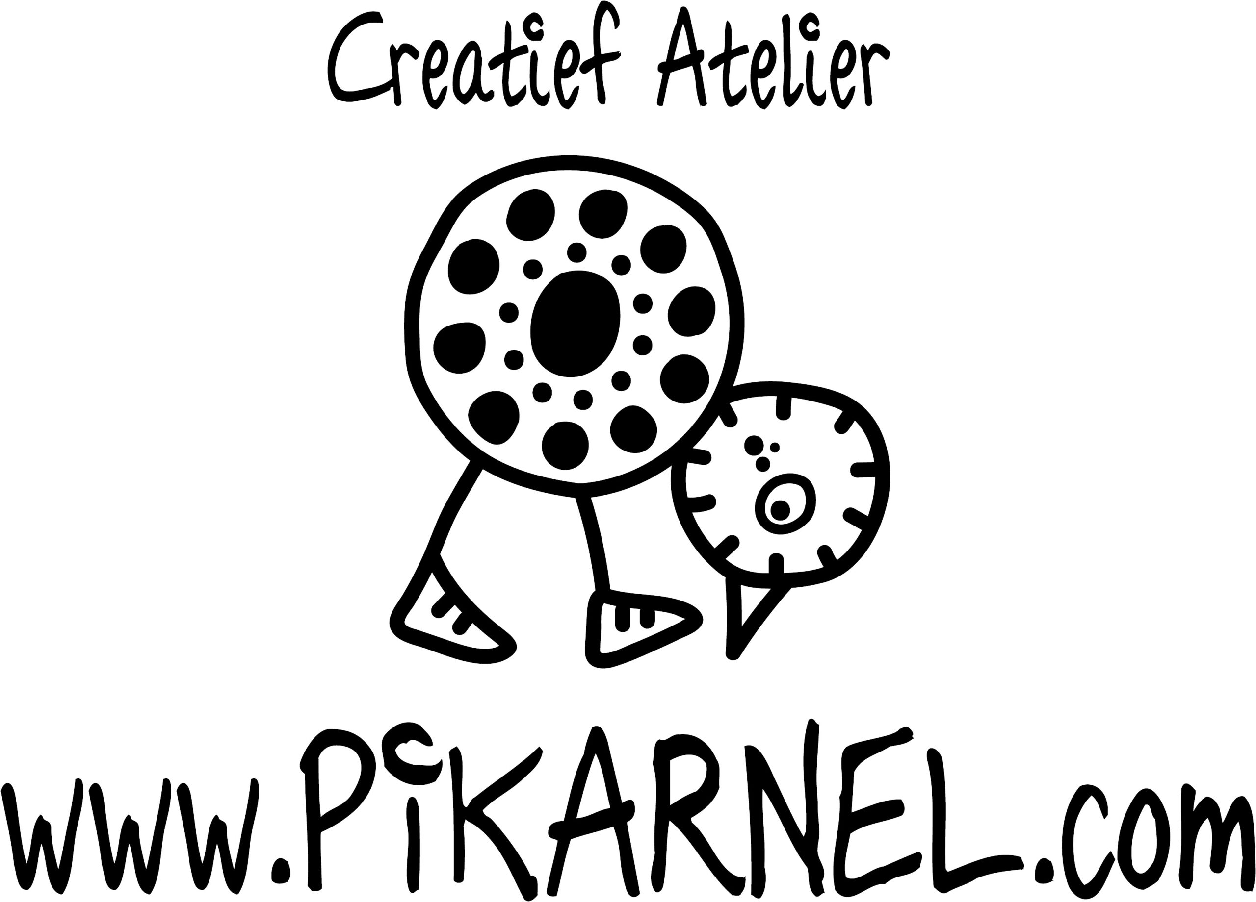 Pikarnel logo shirts - zwart 1